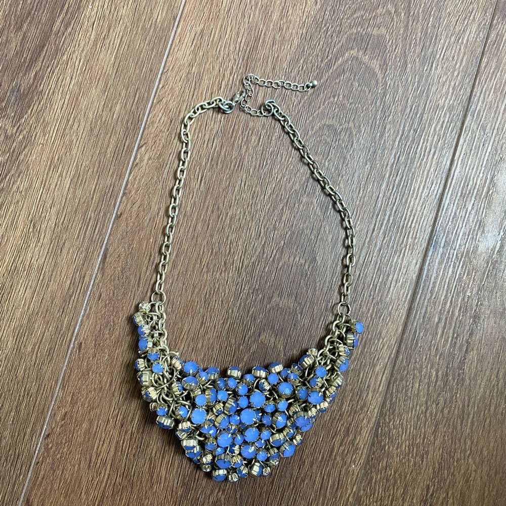 Elegant Blue and Gold Necklace